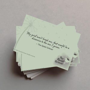 Grief Unpacked Affirmation Cards – Printable Grief Support Deck, Digital Mental Health Tool