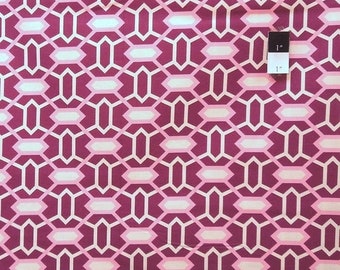 Joel Dewberry JD57 Heirloom Ribbon Lattice Gold Cotton Fabric By Yd