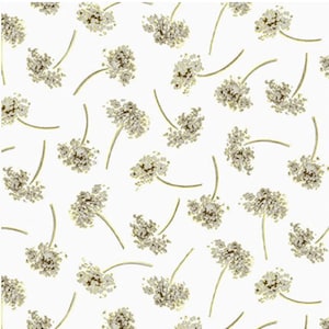 Henry Glass Fall PotpourriTossed Sprig Gray Fabric By The Yard