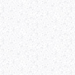 Henry Glass Quilters Flour IV Swirls & Tiny Flowers White Cotton Fabric By Yard