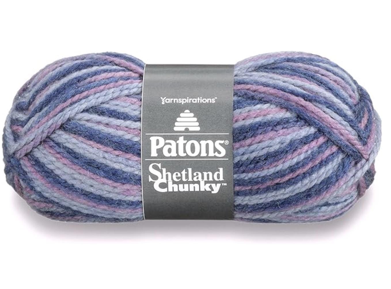 Patons Shetland Chunky Blue Jeans Variegated Wool Blend
