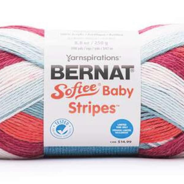 Bernat Softee Baby Stripes Rocket Pop 250g brei- en haakgaren