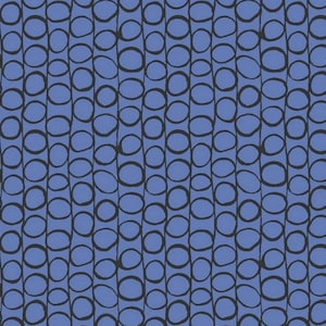 Stof Fabrics 4512-442 Dot Mania Pebbles Blueberry Cotton Fabric By The Yard