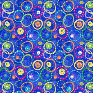 Blank Quilting Pocketful Sunshine Funky Armreifen Blau Baumwollstoff Bulk-Lager