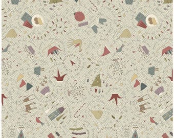 Henry Glass All for Christmas Christmas Lg Allove Cream Cotton Fabric By The Yard