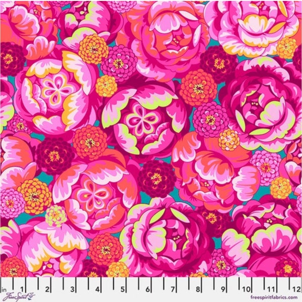 Free Spirit Stacy Peterson Belle Epoque Bourgious Bloom Magenta Cotton Fabric By Yard