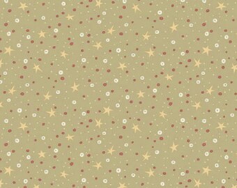 Henry Glass Froth & Bubble Star Flower Pots Moss Cotton Fabric by the ...