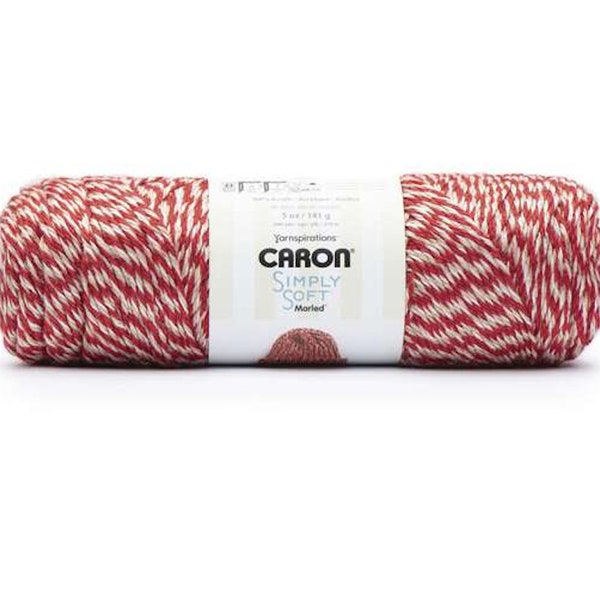 Caron Simply Soft Marled Harvest Red Acrylic Knitting & Crochet Yarn