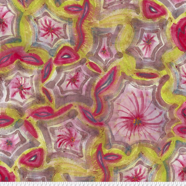 Free Spirit Denise Burkitt PWDB002 Art Explosion Balmy Night Cotton Fabric By Yard