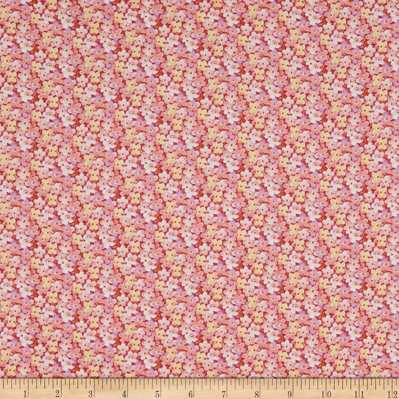 Henry Glass Garden Inspirations Packed Little Flowers Rose Cotton ...