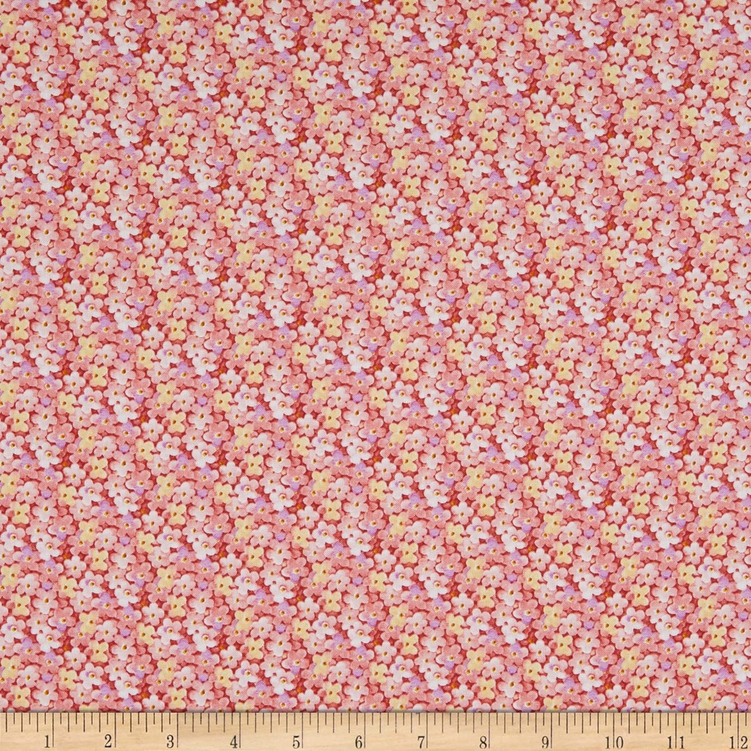 Henry Glass Garden Inspirations Packed Little Flowers Rose Cotton ...