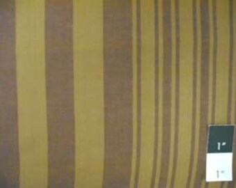 Kaffe Fassett Yarn Dyed Woven 2 Tone Stripe Gold Cotton Fabric 1 Yard