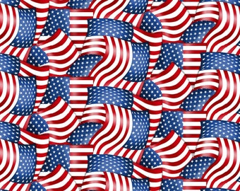 Henry Glass American Truckers Patriotic Flags Multi Cotton Fabric By The Yard