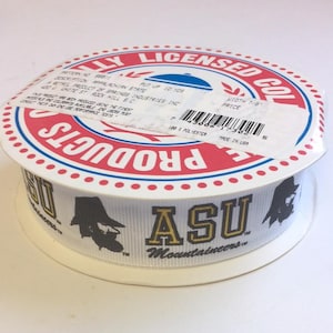 ASU Appalachian State University Grosgrain Ribbon 10 Yds 7/8in Wide