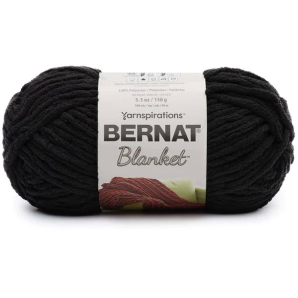 Bernat Blanket Coal 150g Chenille Knitting & Crochet Yarn