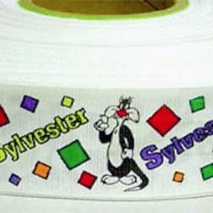Looney Toons Sylvester Grograin Ribbon 10 Yd  1 1/2&quot; Wide