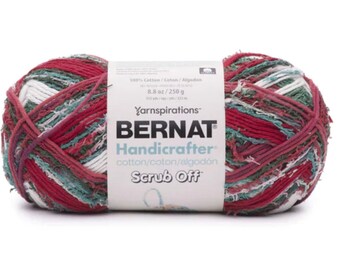 Bernat Handicrafter Scrub Off Cotton Holly Jolly Fil à tricoter et à crochet