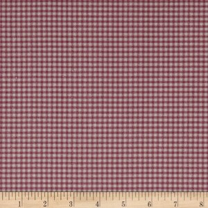 Stof of France Printemps Check Pink Cotton Quilting Fabric By The Yard