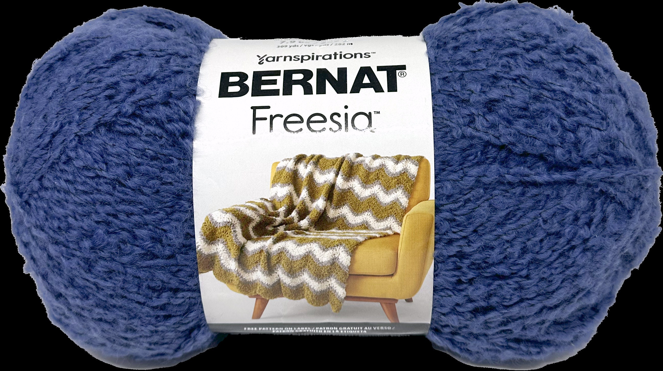 Bernat Freesia Wool Blend Bulky Knitting Crochet Yarn Indigo