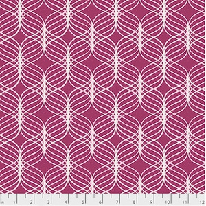 Free Spirit Valori Wells Kismet PWVW011 Ribbon Fuchsia Cotton Fabric By The Yard