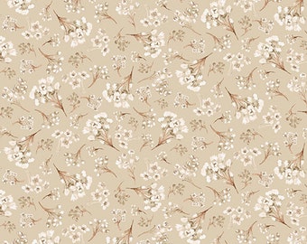 Henry Glass Little Ones Sm Floral Bouquets Lt Beige Fabric By The Yard