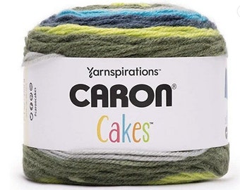 Caron Cakes Lime Twist Acrylic Wool Blend Knitting & Crochet Yarn