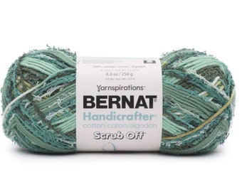 Bernat Handicrafter Scrub Off Fil à tricoter et à crochet en coton gui