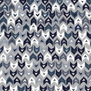 Stof Fabrics 4500-678 Cosy Minds Arrows Blue Cotton Fabric By The Yard