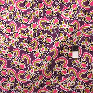Mark Cesarik PWMC019 Cosmic Burst Radio Waves Pink Cotton Fabric 1 Yd