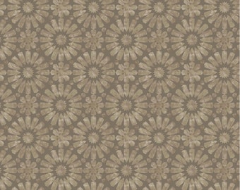 Henry Glass Stand Tall Textured Tile Taupe Cotton Fabric By The Yard