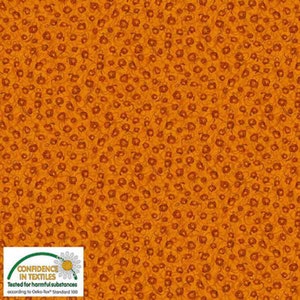 Stof European Colour Harmony Flowers & Graphics Brick Cotton Fabric By The Yard