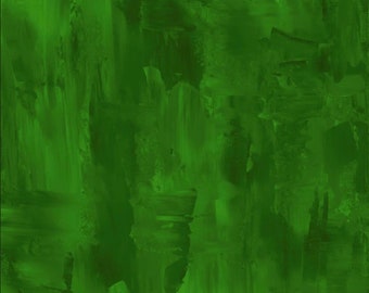 Free Spirit Sue Penn Textures Brushstrokes Tessuto di cotone verde tagliato su misura