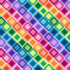 Blank Quilting Pocketful of Sunshine Lg Squares Purple Cotton Fabric By The Yard