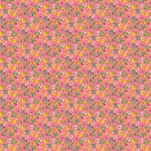 Blend Textiles Mia Charro Forest Friends Delicada tela de algodón rosa acuarela cortada a medida