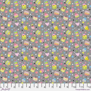 Anne Keenan Higgins Bonjour Paris Patisserie Grey Fabric by The Yard