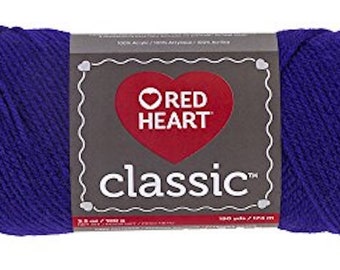 Red Heart Classic Purple Acrylic 4 Ply Knitting & Crochet Yarn