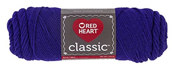 Red Heart Classic Purple Acrylic 4 Ply Knitting & Crochet Yarn - Etsy