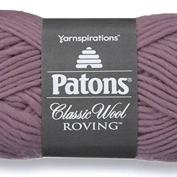 Patons Classic Wool Roving Frosted Plum Knitting & Crochet Yarn