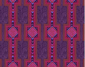 Free Spirit Anna Maria Horner Brave Labyrinth Ruby Cotton Fabric By The Yard