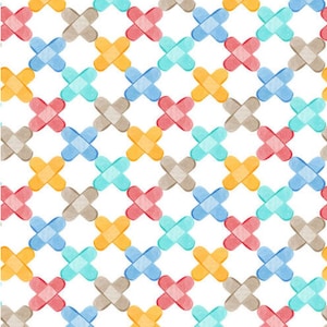 Blank Quilting Doctors Are Everyday Heroes Bandaids White Cotton Fabric By The Yard