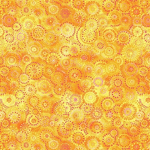 Blank Quilting Loca Linda II Kreis Textur Orange Baumwollstoff Bulk stock