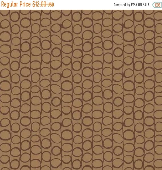 Stof Fabrics Murano Collection Dots Terra Cotta /& Green Cotton Fabric By The Yard
