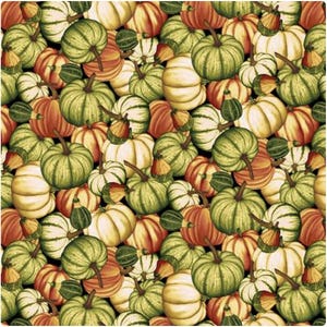 Henry Glass Pumpkin Harvest Tossed Pumpkins Multi Cotton Fabric By The Yard