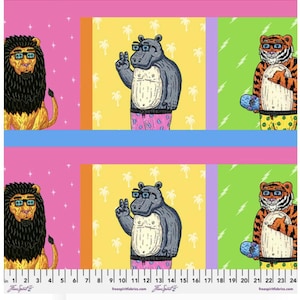 Tropical Jungle Jams Jungle Dudes Panel - Mulga - PER PANEL Tropical Jungle Jams Jungle Dudes Panel - Mulga - PER PANEL