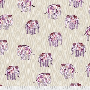 Free Spirit Valori Wells Kismet PWVW010 The Parade Raspberry Cotton Fabric By The Yard