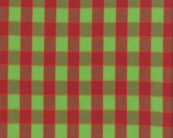 Kaffe Fassett WOKF003 Artisan Checkerboard Ikat Red Cotton Fabric By Yard