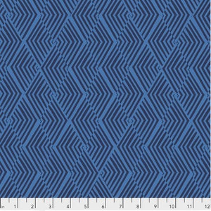 Free Spirit Valori Wells Kismet PWVW013 Diamonds Indigo Cotton Fabric By The Yard