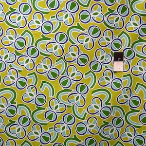 Mark Cesarik PWMC019 Cosmic Burst Radio Waves Green Cotton Fabric 1 Yd