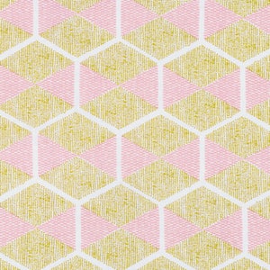 Joel Dewberry RAJD009 Cali Mod Hexablock Gold RAYON Fabric By The Yard