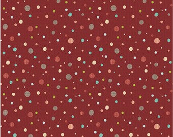 Henry Glass Countdown To Christmas Dots Red Cotton Fabric By The Yard